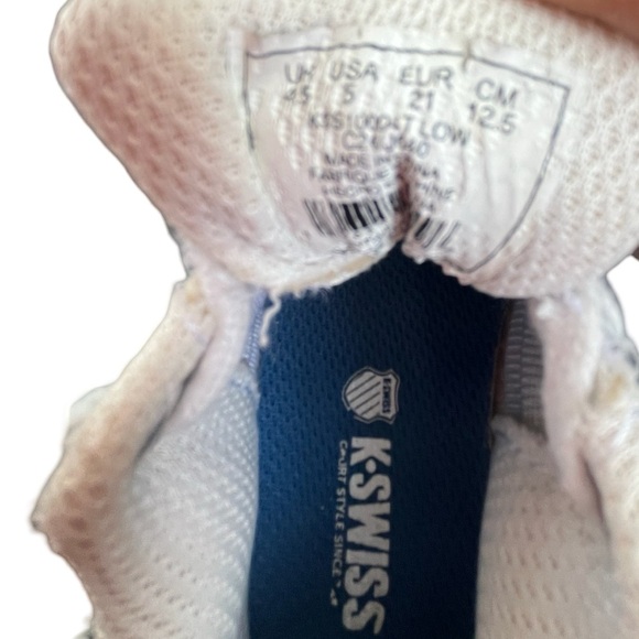 K SWISS Classic Low Varsity Low White on White Toddler Size 5 Unisex Shoes. - Picture 6 of 6
